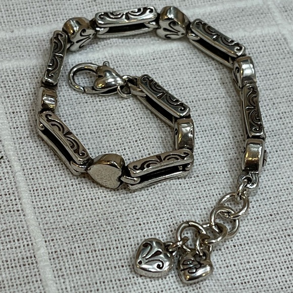 Brighton Silver Plate Heart Dangle Bracelet - Picture 3 of 7